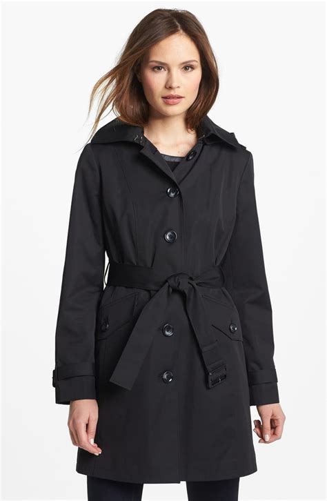 michael kors women trench coat|michael kors removable hood coats.